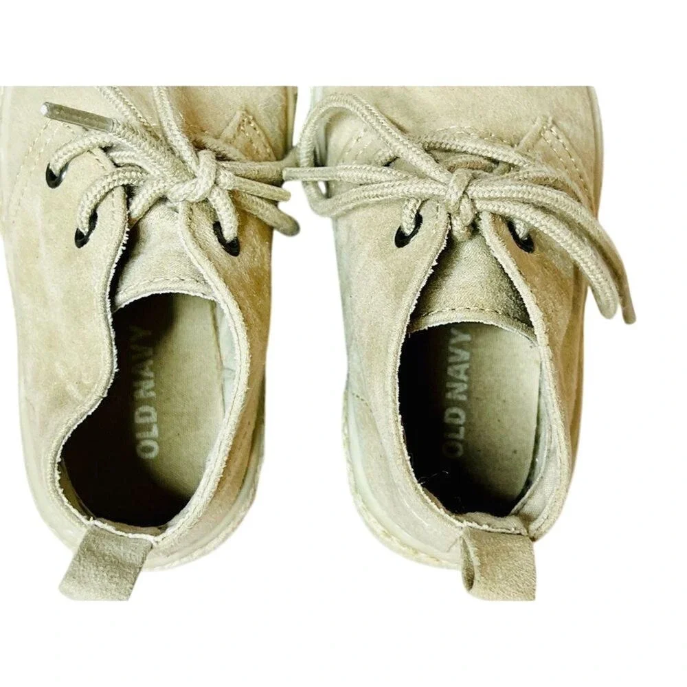 Old Navy Toddler Faux Suede Desert Espadrille High Top Beige Boots 6 Casual Boys